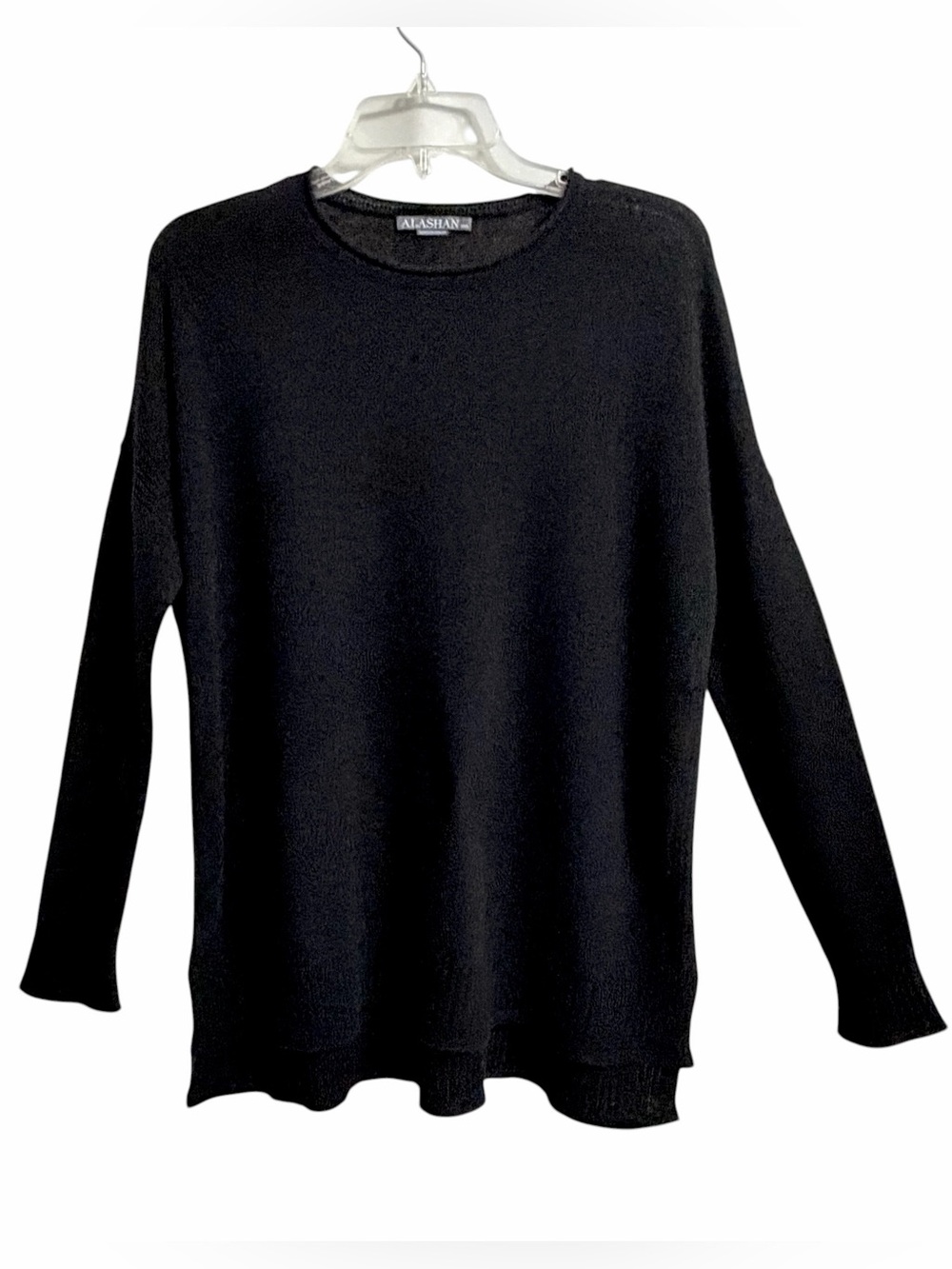 Alashan Roll Neck Cashmere Old Money Sweater Womens XS/S Black Oversize Parisian